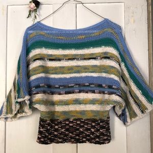 Anthropologie Spring crop batwing sweater